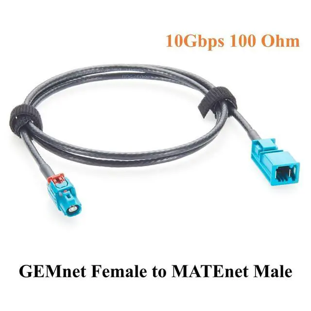 Alt view image 7 of 7 - TE GEMnet Female to MATEnet Male Automotive Ethernet Cable 1-2368022-4 to 2302461-9 10Gbps 100/1000BASE-T1 Shielded Vehicle Network Cable for ADAS, ECU, Camera, Telematics, Domain Controller(2M/6.6FT)