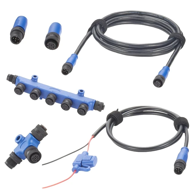 Alt view image 4 of 6 - NMEA 2000 N2K Starter Kit Marine Grade Backbone Cable Drop Cable Tee Splitter 5 Way T Connector Terminators Power Cable with Fuse for Lowrance Simrad B&G Navico Garmin Networks (Kit D)
