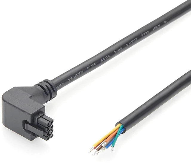 Main image of Up Angle Micro-Fit 3.0mm 8Pin Female to Open End Cable 90 Degree Micro Fit Connector Power Signal Harness 20AWG for Robotics, IoT Devices (Up, 1.5M)