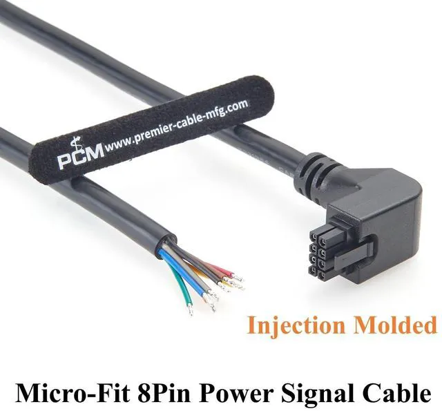 Alt view image 5 of 7 - Up Angle Micro-Fit 3.0mm 8Pin Female to Open End Cable 90 Degree Micro Fit Connector Power Signal Harness 20AWG for Robotics, IoT Devices (Up, 1.5M)