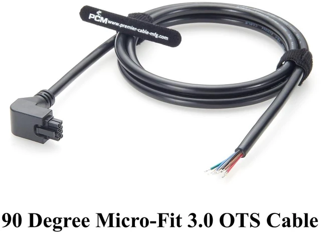 Alt view image 7 of 7 - Up Angle Micro-Fit 3.0mm 8Pin Female to Open End Cable 90 Degree Micro Fit Connector Power Signal Harness 20AWG for Robotics, IoT Devices (Up, 1.5M)