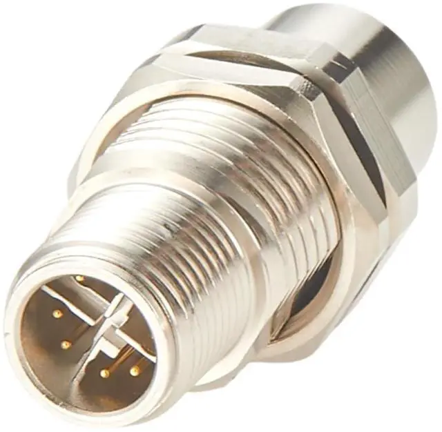 Main image of M12 X Code 8 Pin Male to Female Bulkhead Feedthrough Connector IP67 Cat6A Ethernet Panel Mount Adapter 10Gbps Shielded Circular Connector for Industrial Network Automation (1PCS)