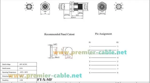 Alt view image 3 of 7 - M12 X Code 8 Pin Male to Female Bulkhead Feedthrough Connector IP67 Cat6A Ethernet Panel Mount Adapter 10Gbps Shielded Circular Connector for Industrial Network Automation (2PCS)