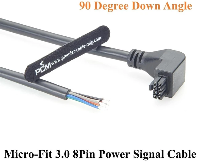 Alt view image 4 of 7 - 90 Degree Down Angle Micro-Fit 3.0 8Pin Receptacle OTS Cable Assembly Dual Row 8 Circuits Power Cable for Industrial Automation (Down, 1.5M)