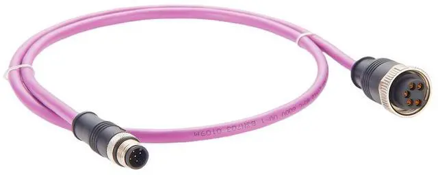 Main image of 5 Poles 7/8"-16UNF Female to M12 5Pin Male Extension Cable Mini-Change to Micro-Change Circular Connector IP67 Backbone Trunk Cable for DeviceNet CANopen NMEA 2000 Sensor IO Module (Purple, 1M/3.28FT)