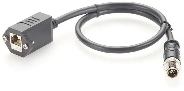 Alt view image 3 of 6 - Panel Mount M12 8 Pin X-Code to RJ45 CAT6A Industrial Ethernet Cable Waterproof High Flex Shielded M12 Gige Cable with Screw Compatible Cognex in Sight Industrial Camera Automation(0.5M)