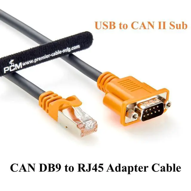 Alt view image 2 of 6 - USB to CAN II Sub DB9 to RJ45 Adapter Cable CAN Bus to Cat5e Ethernet Gateway Cable for CANopen Controllers, PLCs, CAN Analyzer(1M/3.28FT)