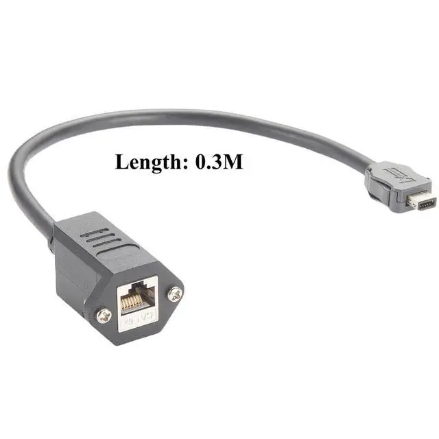 Alt view image 2 of 6 - IX Industrial IX40G-A-10S-CV(7.0) RJ45 Cat6A Ethernet Cable IX Gigabit Ethernet Cable Assemblies RJ45 Female to IX A Key SFTP Shielded Cable for PoE Machine Vision Industrial Camera Robotic(0.3M)
