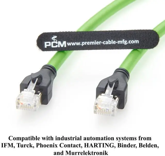 Alt view image 6 of 7 - RJ45 Male to Male Industrial Ethernet Cable 100Mbps CAT5e Shielded High Flex Drag Chain Cable for PROFINET, EtherCAT, PLC, Robotics, Machine Vision, Industrial Automation (2M/6.6FT)