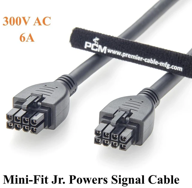 Alt view image 4 of 7 - Mini-Fit Jr. 4.2mm 8Pin Female to Female Receptacle OTS Overmolded Cable Dual Row 8 Circuits Power & Signal Cable Compatible with 39-01-2080, 2451350820 (5PCS, 2M/6.6FT)