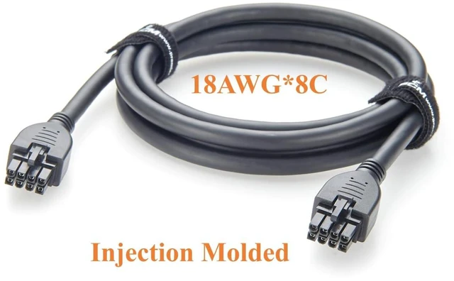 Alt view image 5 of 7 - Mini-Fit Jr. 4.2mm 8Pin Female to Female Receptacle OTS Overmolded Cable Dual Row 8 Circuits Power & Signal Cable Compatible with 39-01-2080, 2451350820 (5PCS, 2M/6.6FT)