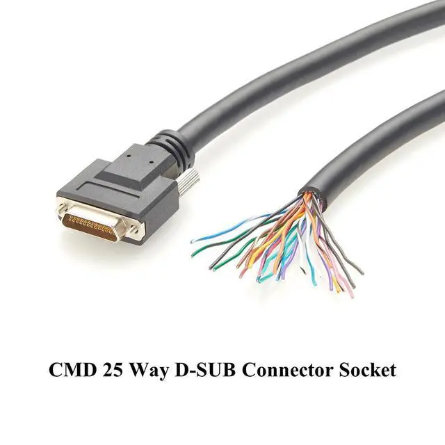 Alt view image 4 of 7 - 25 Pin Micro-D Micro DB25 Female to Open End Pigtail Cable (1M/3.28FT)