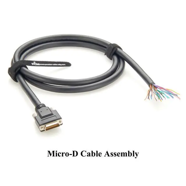 Alt view image 6 of 7 - 25 Pin Micro-D Micro DB25 Female to Open End Pigtail Cable (1M/3.28FT)