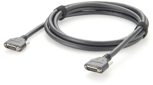 Alt view image 3 of 6 - Camera Link Machine Vision High Flex Cable MDR 26Pin Male to MDR26 Male Plug PoCL Power Over Camera Link Cable with Screw for Frame Grabber Robotics (5M/16FT)