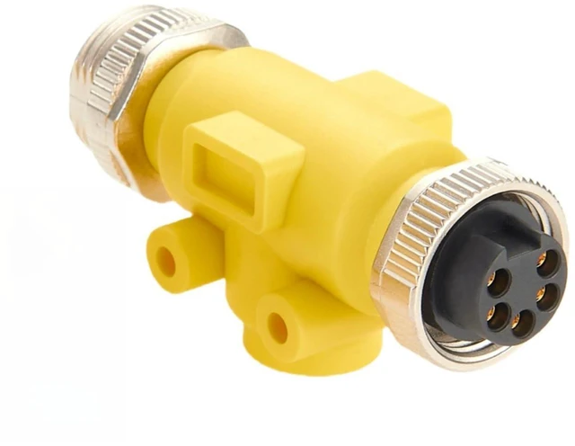 Alt view image 2 of 5 - Mini-Change 7/8" 5Pin Female to Female Circular Connector IP67 Waterproof Inline Feedthrough Coupler Gender Changer Mini-C Adapter for DeviceNet CANbus CANopen NMEA 2000