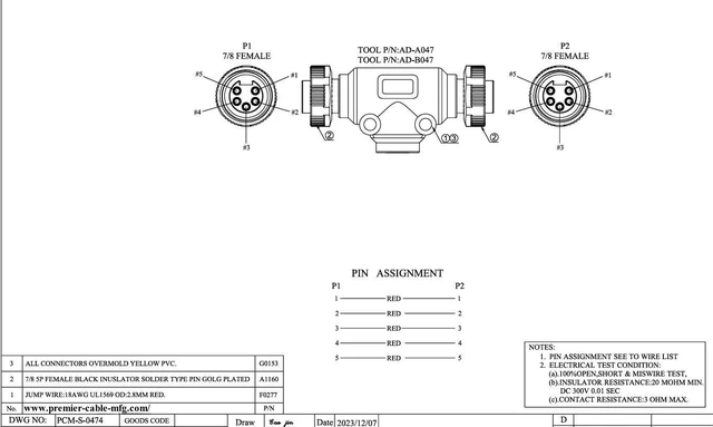 Alt view image 5 of 5 - Mini-Change 7/8" 5Pin Female to Female Circular Connector IP67 Waterproof Inline Feedthrough Coupler Gender Changer Mini-C Adapter for DeviceNet CANbus CANopen NMEA 2000