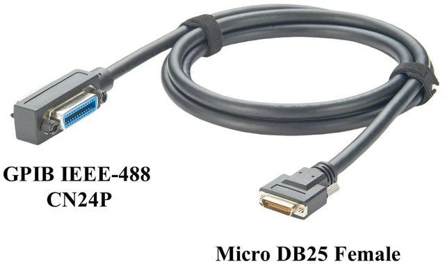 Alt view image 2 of 6 - Micro D-Sub 25Pin Female to GPIB Cable GPIB IEE488 Micro DB25 Cable for PZ2100A Compatible PX0114A, PX0110A, Y1260A, 183285-02, 183285-01(2M/6.6FT)