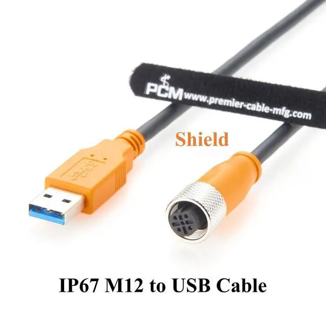 Alt view image 5 of 6 - IP67 USB 3.0 A Male to M12 B Code 5Pin Female Extension Cable 480Mbps Industrial USB 3.0 Connection Cable Compatible with IFM E12689 for PLC, Machine Vision, Industrial Automation(1.5M/4.92FT)