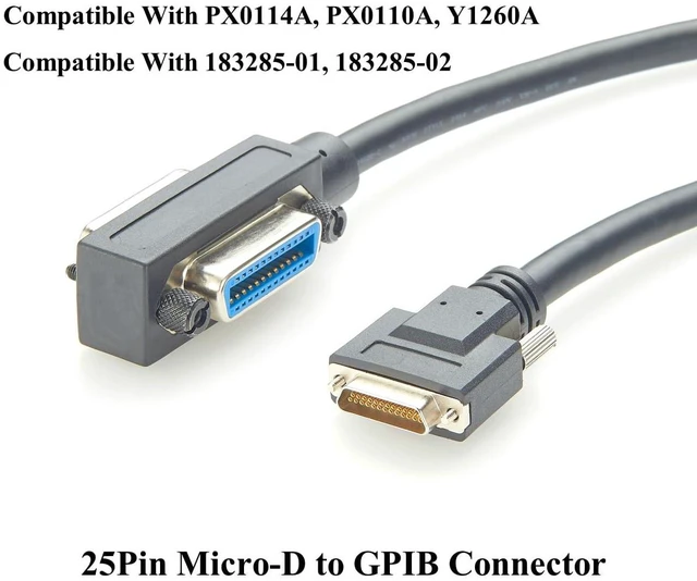 Alt view image 4 of 6 - Micro D-Sub 25Pin Female to GPIB Cable GPIB IEE488 Micro DB25 Cable for PZ2100A Compatible PX0114A, PX0110A, Y1260A, 183285-02, 183285-01(2M/6.6FT)