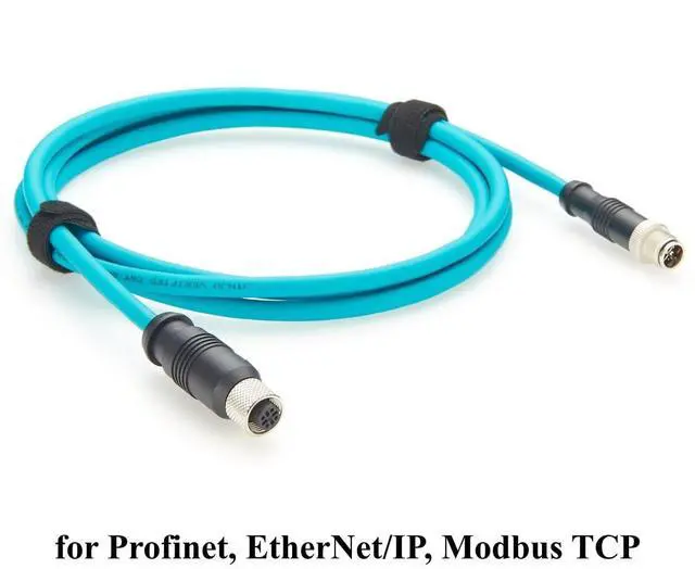 Alt view image 5 of 6 - IP67 M12 X Code Male to D Code Female Ethernet Connection Cable Cat6A High-Flex Drag Chain Shielded Compatible with IFM E80412 for Profinet, EtherNet/IP, Modbus TCP, PLC, Robotics(2M/6.6FT)