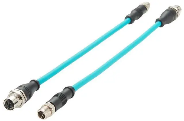Alt view image 6 of 7 - M12 8Pin X Code Male to Female Extension Cable M12 Bulkhead Panel Mount CAT6A Industrial Ethernet GigE Cable High Flex Shielded S/FTP Compatible Cognex Industrial Camera Ethernet Switches(0.3M/1FT)