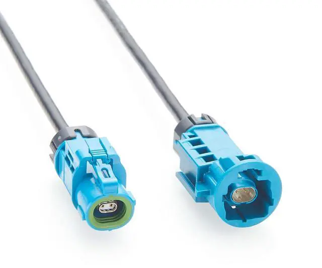 Main image of IP67 Waterproof H-MTD Male to Female Automotive Ethernet Cable Rosenberger E6S14E-1CAZ5-Z to E6K14A-1CAZ5-Z 10Gbps 100/1000BASE-T1 for ADAS Camera, Robotaxi, LiDAR, ECU, Telematics (2M/6.6FT)
