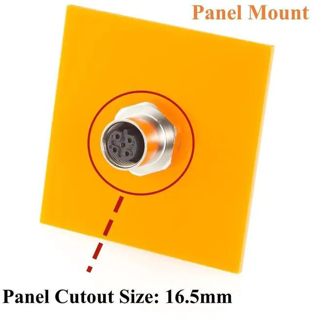 Alt view image 2 of 7 - M12 B Code 5Pin Bulkhead Connector IP67 M12 Female to Female Panel Mount Circular Connector Socket Shielded Receptacle for PROFIBUS, Sensors, Control Panels (1PC)