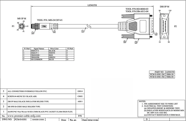 Alt view image 6 of 6 - M8 5Pin B Code to DB15 I/O Module Cable High Flex Industrial Camera Cable Compatible Cognex CCB-M8DSIO-02 CCB-M8DSIO-05 in-Sight 8000 Micro Series ISM1100-01 (2M/6.6FT)