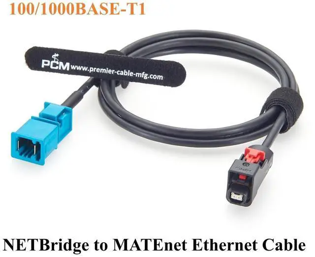 Alt view image 7 of 7 - Amphenol NETBridge A Code Female to TE MATEnet Z Code Male Automotive Ethernet Cable NTHCF011A10S to 2302461-9 100/1000BASE-T1 Shielded Cable for ADAS, Camera, ECU, Telematics(1M/3.28FT)