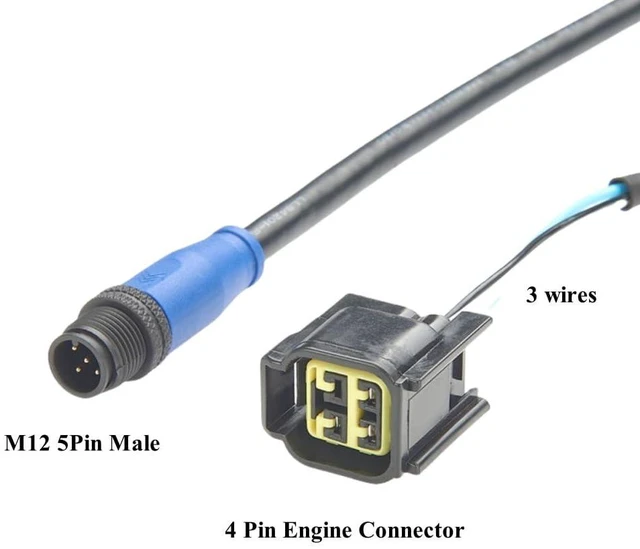 Alt view image 2 of 5 - NMEA2000 N2K 4Pin Engine Interface Cable Compatible with Yamaha Outboard Engine 2006-2023 Replace 000-0120-37 3004.6865(4.5M/14.76FT) (Cable)