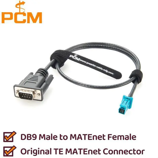 Alt view image 2 of 6 - Original TE MATEnet 2302510-9 Female to DB9 RS232 Male Connection Cable 1000BASE-T1 for Automotive Ethernet Diagnostic, CAN Bus Communication Test, Vehicle ECU Testing(0.62m)
