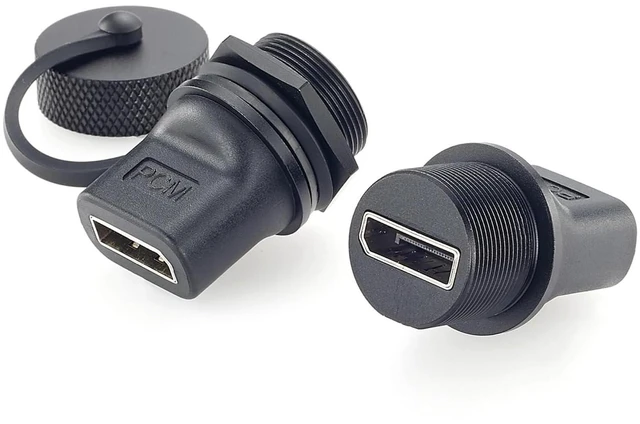 Main image of Waterproof DisplayPort DP 1.2 Female to Female Panel Mount Coupler (2PCS)