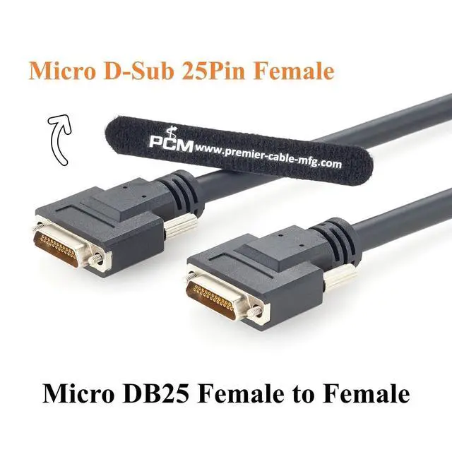 Alt view image 2 of 7 - Micro-D 25 Pin Micro DB25 Female to Female Cable for LXI DIO Trigger