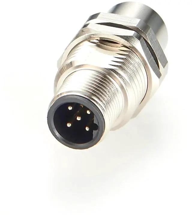 Main image of M12 B Code 5Pin Male to Female Feedthrough Bulkhead Connector IP67 Panel Mount Profibus Pass-Thru Adapter Shielded M12 Circular Socket for Industrial Automation, Control Cabinets (1PC)