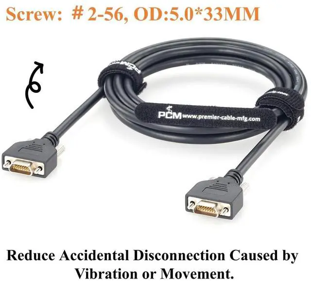 Alt view image 4 of 7 - Micro-D 15 Pin Micro DB15 Female to Female Cable (2M/6.6FT)