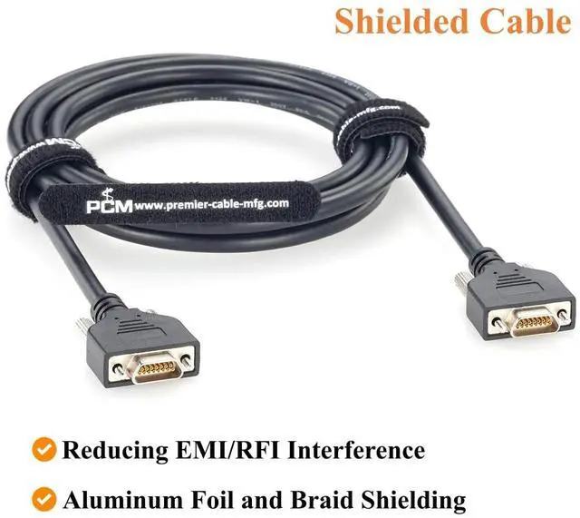 Alt view image 5 of 7 - Micro-D 15 Pin Micro DB15 Female to Female Cable (2M/6.6FT)