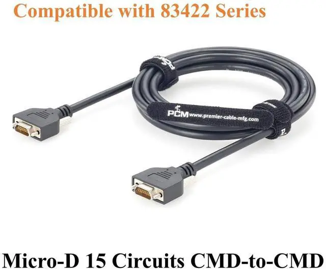 Alt view image 6 of 7 - Micro-D 15 Pin Micro DB15 Female to Female Cable (2M/6.6FT)