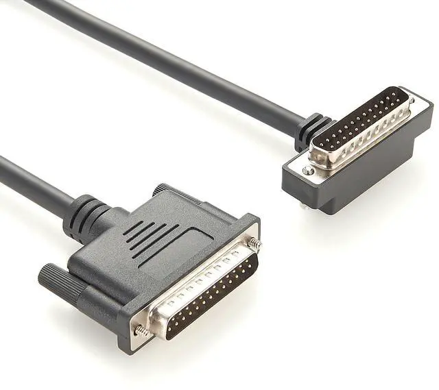 Main image of Right Angle DB25 Male to Male Cable Low Profile D-Sub 25Pin Shielded Cable (5M/16.4FT)