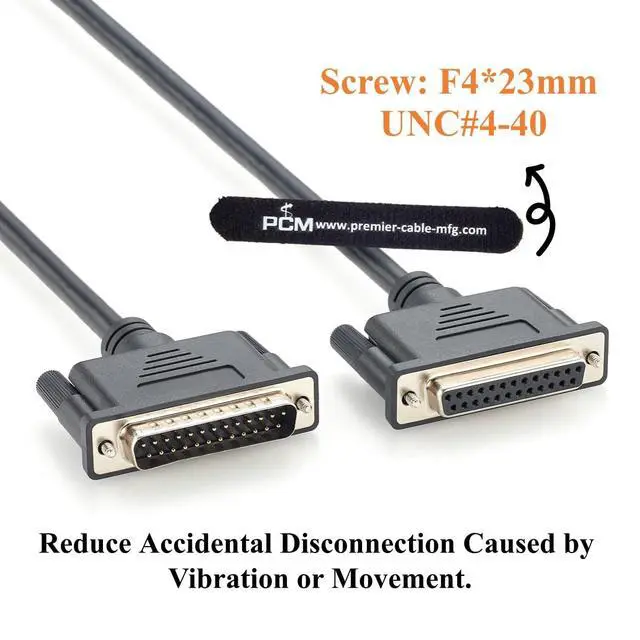 Alt view image 4 of 7 - DB25 Male to Female Extension Cable 25 Pin D-Sub Shielded Cable (2M/6.6FT)
