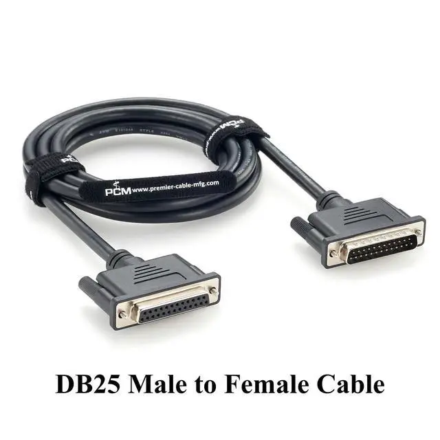 Alt view image 6 of 7 - DB25 Male to Female Extension Cable 25 Pin D-Sub Shielded Cable (2M/6.6FT)