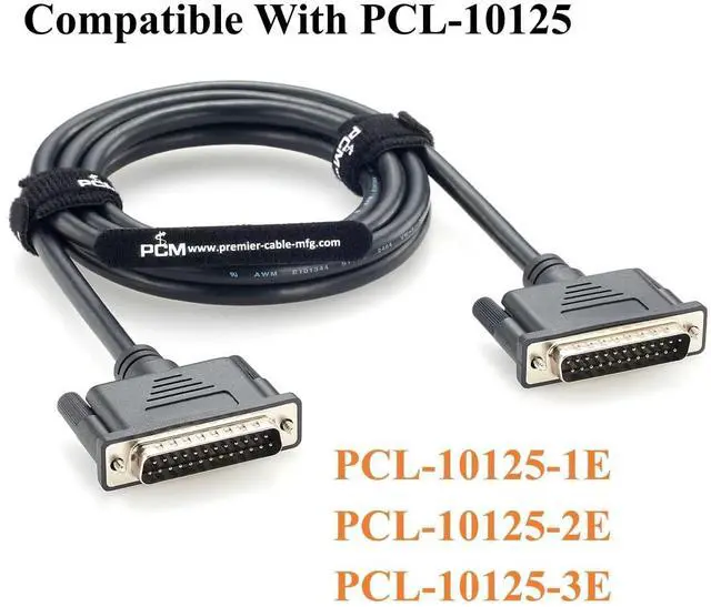 Alt view image 3 of 7 - 25 Pin D-Sub DB25 Male to Male Shielded Cable Compatible with PCL-10125 (2M/6.6FT)