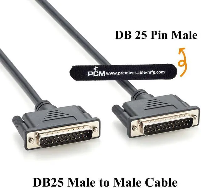 Alt view image 2 of 7 - 25 Pin D-Sub DB25 Male to Male Shielded Cable Compatible with PCL-10125 (2M/6.6FT)