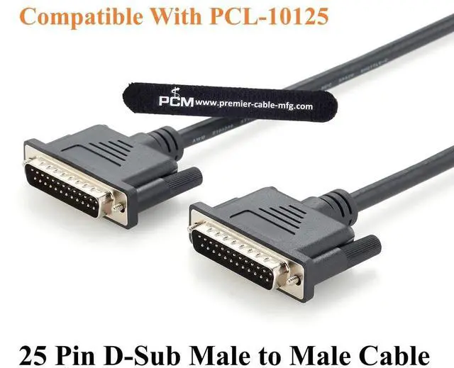 Alt view image 7 of 7 - 25 Pin D-Sub DB25 Male to Male Shielded Cable Compatible with PCL-10125 (2M/6.6FT)