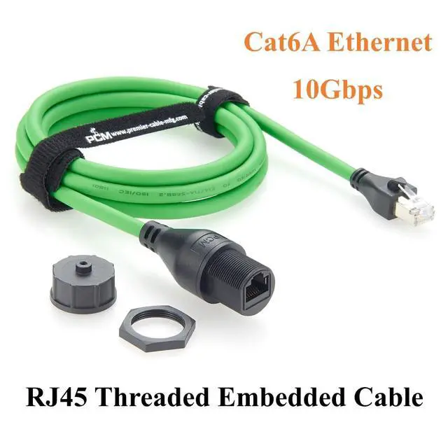 Alt view image 7 of 7 - Profinet RJ45 Male to Female Extension Cable Flush Panel Mount 10Gbps Cat6A Ethernet LAN Network Cord IP67 Waterproof Shielded for GigE Vision, Industrial Camera, 3D Imaging (1.5M/4.92FT)