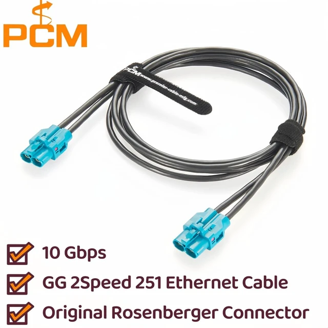 Alt view image 2 of 7 - Original Rosenberger H-MTD Automotive Ethernet Cable Harness 10Gbps E6K10B-1CAZ5-Z Dual Cavity Female to Female Cable for ADAS, IVI, Telematics(1M/3.28FT)