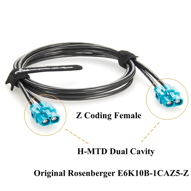 Alt view image 3 of 7 - Original Rosenberger H-MTD Automotive Ethernet Cable Harness 10Gbps E6K10B-1CAZ5-Z Dual Cavity Female to Female Cable for ADAS, IVI, Telematics(1M/3.28FT)