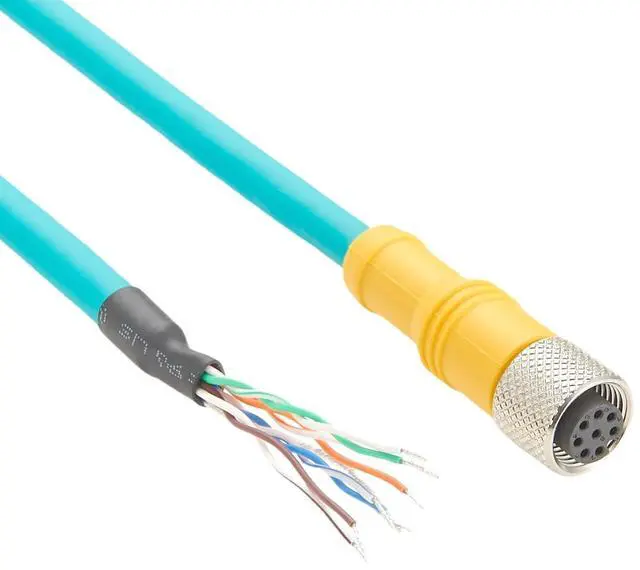 Alt view image 2 of 6 - M12 8Pin A Code to Open End GPIO I/O Power Trigger Breakout Industrial Camera Cable Compatible Cognex CCB-84901-0101-02 CCB-84901-0102-05 In-Sight 5000 Series Vision Sensor System (2M/6.6FT)