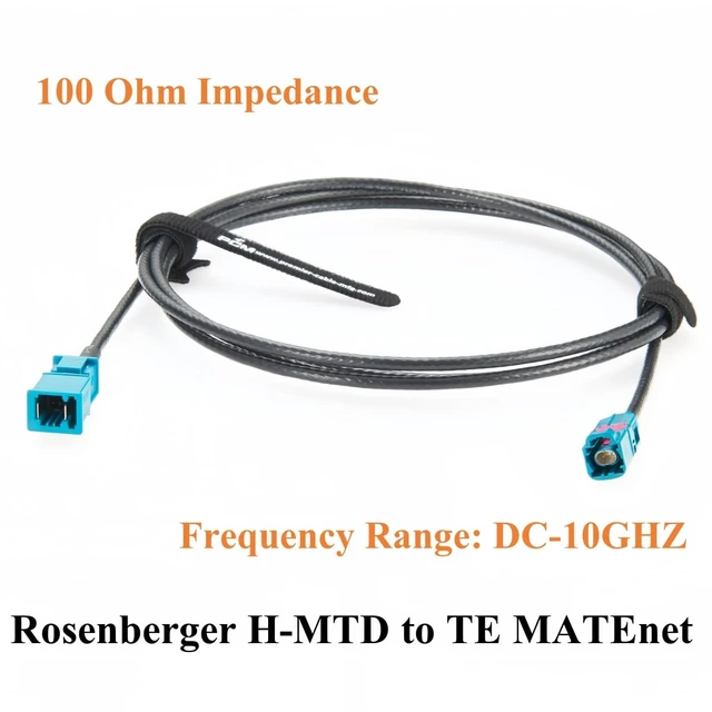 Alt view image 4 of 6 - Rosenberger H-MTD Male E6S10A-1BZZ5-Z to TE MATEnet Male 2302461-9 Automotive Ethernet Cable 1Gbps 100/1000BASE-T1 Shielded Wire Harness for ADAS, Camera, Infotainment(2M/6.6FT)