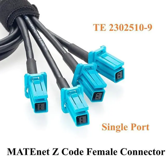 Alt view image 4 of 7 - TE 4-in-1 GEMnet Female to MATEnet Female Automotive Ethernet Cable(1.64FT)