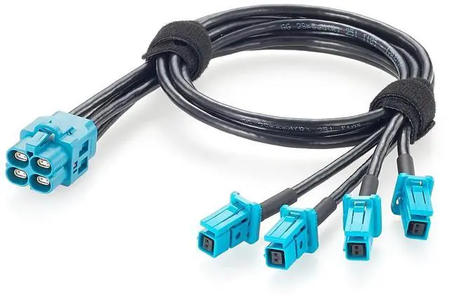 Main image of 4-in-1 H-MTD Z Code Female to MATEnet Female Automotive Ethernet Splitter Cable 10Gbps E6K10D-1CAZ5-Z to 2302454-9 for ADAS, Robotaxi (0.5M/1.64FT)